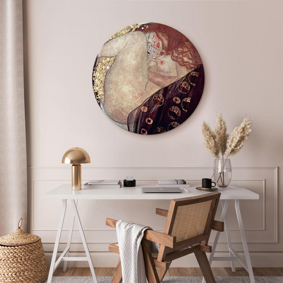 RUNDES BILD Braun 60/60 cm - Braun, Textil (60/60cm) - KUNSTLOFT