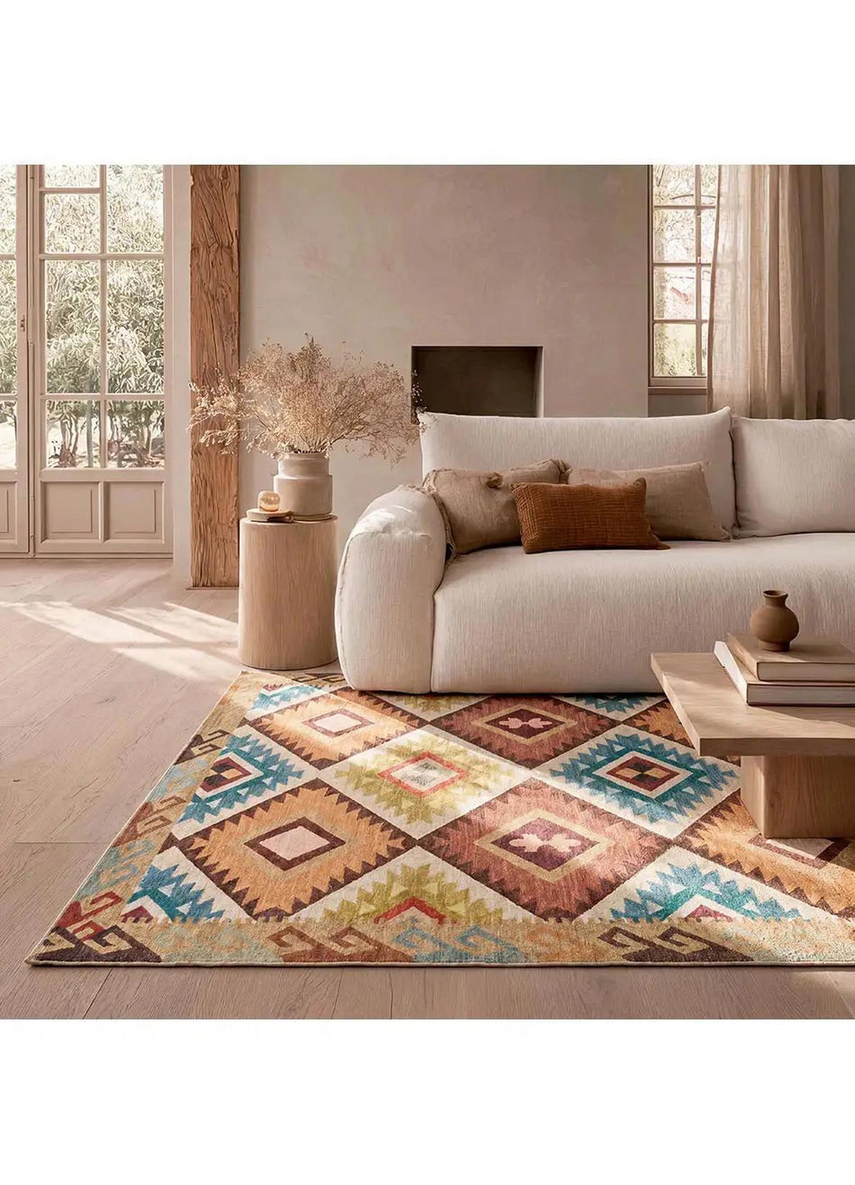 FLACHGEWEBETEPPICH Mehrfarbig Serak 160/230 cm - Multicolor, Textil (160/230cm) - Atticgo