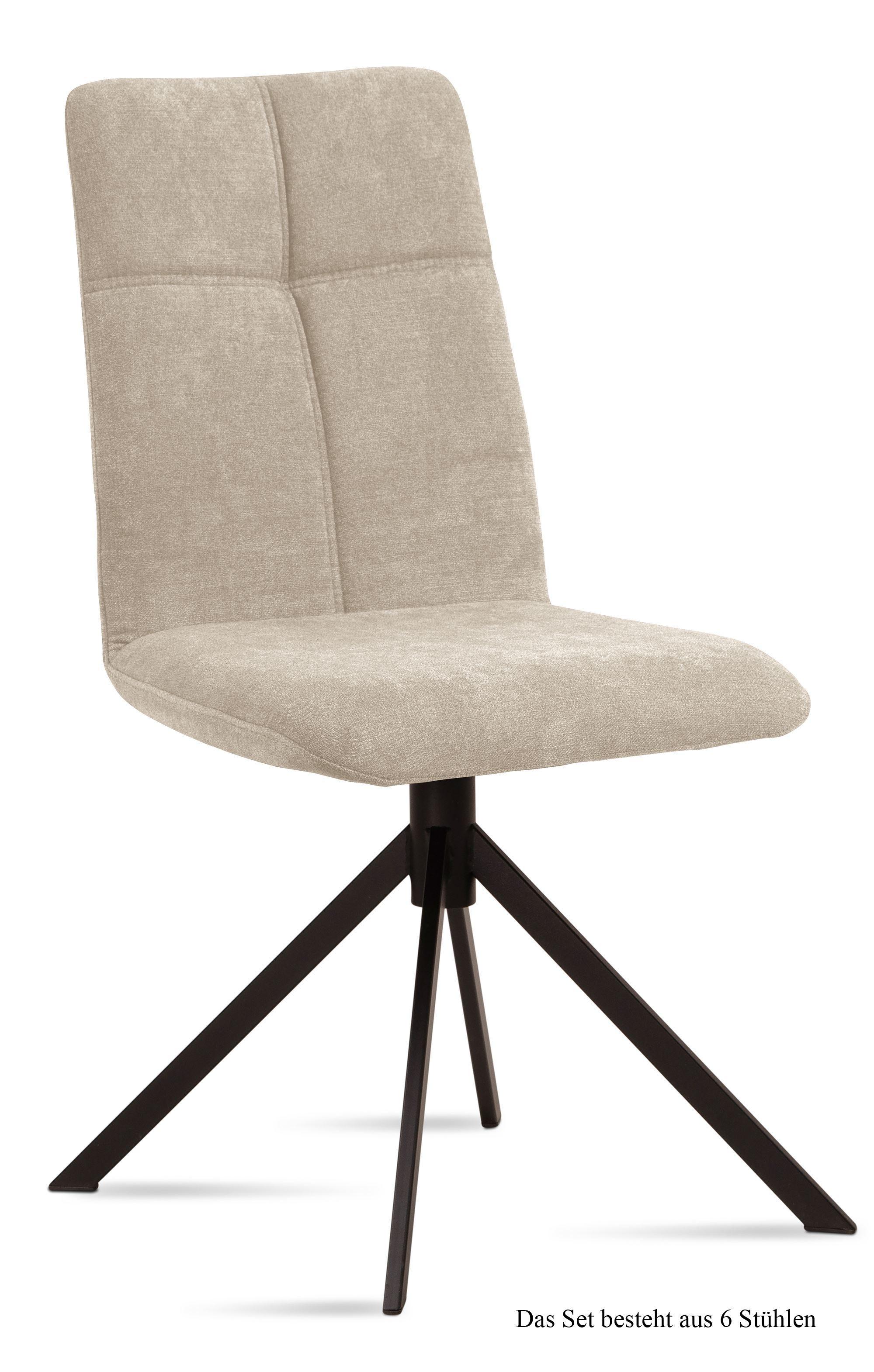 ESSZIMMERSTUHL (6er-Set) Drona 47x92x60 Schwarz/Natur - Schwarz/Naturfarben, Kunststoff (60/92/47cm) - 58aufmkessel