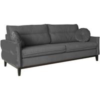SOFA 2-SITZER Belweder Velours grau - Wengefarben/Grau, Holz/Textil (218/95/94cm) - Beautysofa