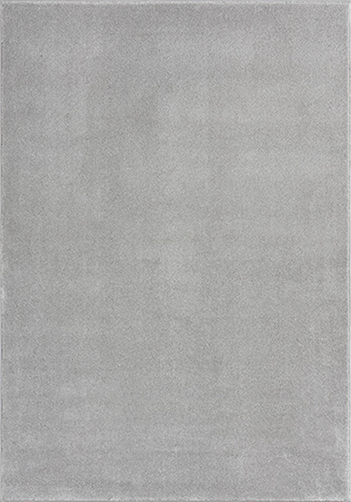 TEPPICH Hochflor BORMIDA Uni Polypropylen Silber 60 x 110 cm - Silberfarben, Textil (60/110cm) - KADIMA DESIGN