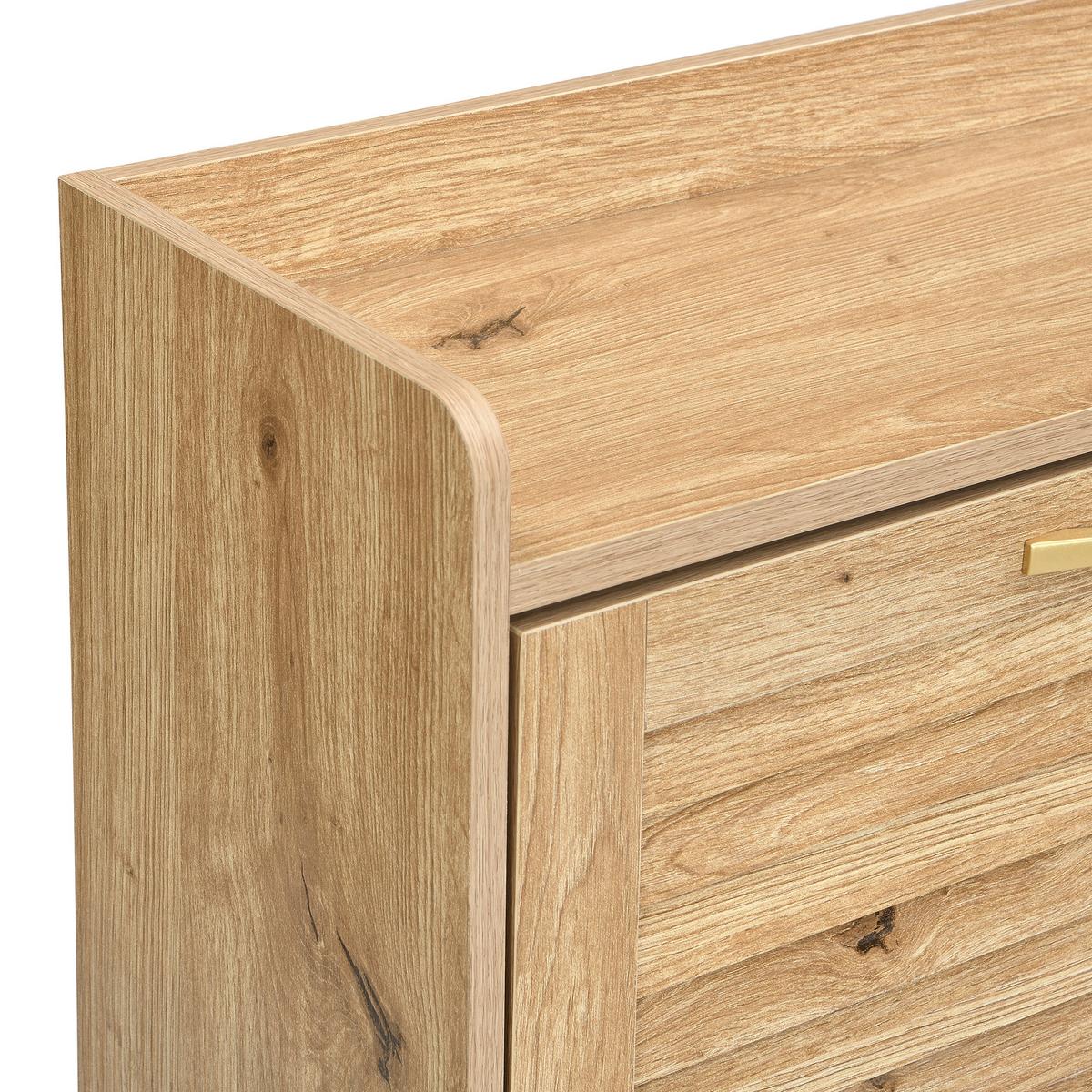 SCHUHKIPPER 109 cm in Holz-Optik - Naturfarben, Holzwerkstoff (108/100/24cm) - Urban Meuble