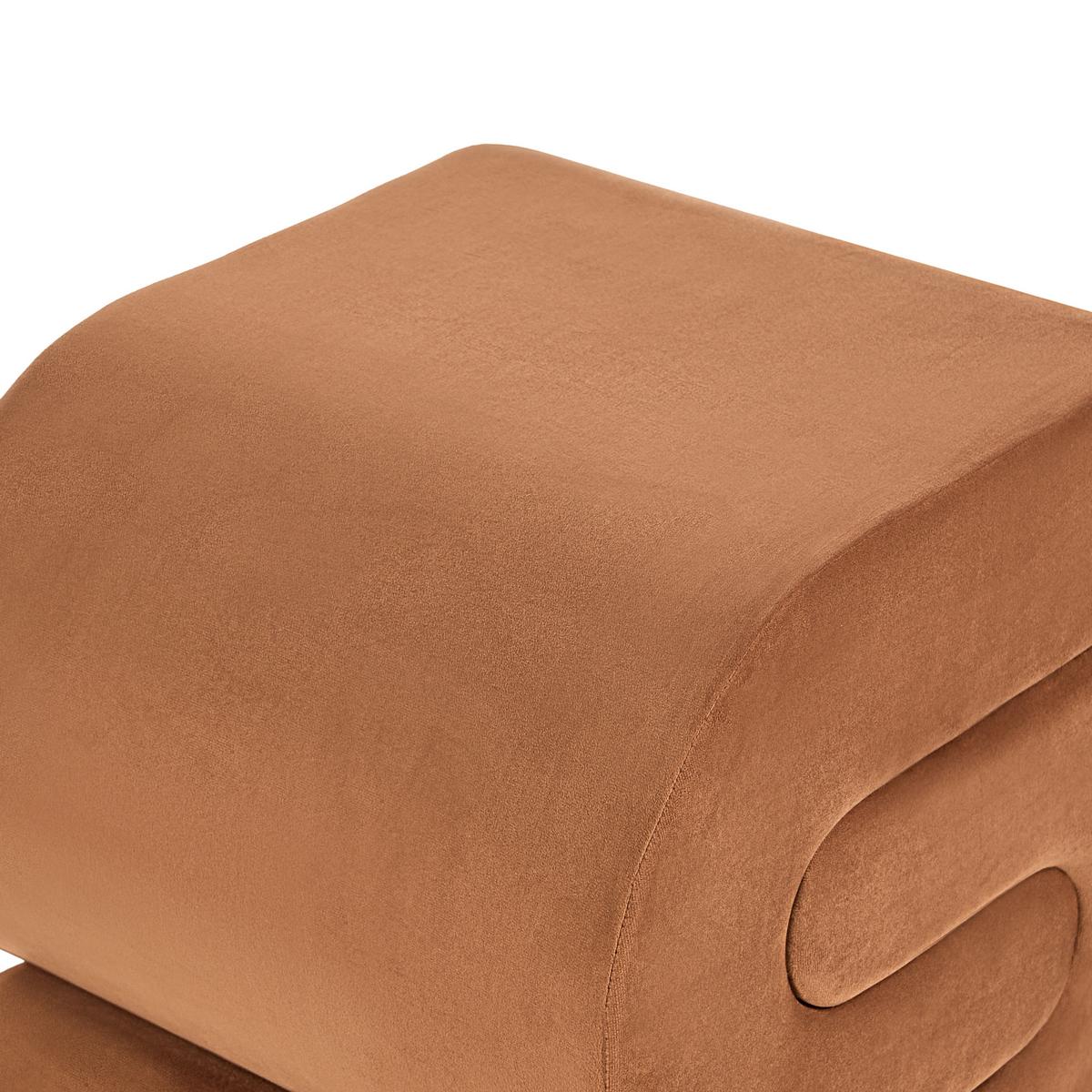POUF Samtstoff Goldbraun Arcadia - Goldfarben, Textil (45/48/50cm) - Beliani