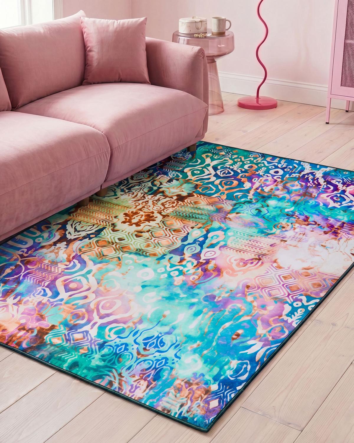 TEPPICH Bunt 140/200 cm Isvanta - Multicolor, Textil (140/200cm) - Beliani