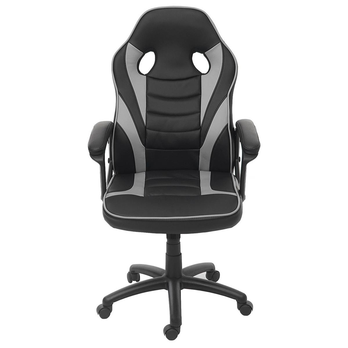 BÜROSTUHL Schwarz, Grau - Schwarz/Grau, Textil (63/119/64cm) - MCW