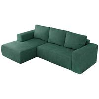 ECKSOFA TRENTINO L Grün Stukture - Links - Schwarz/Grün, Kunststoff/Textil (266/164cm) - MKS