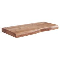 WANDREGAL Massivholz Baumkante Landhausstil, Akazie 40x26x4 cm - Beige, Holz (40/4/26cm) - KADIMA DESIGN