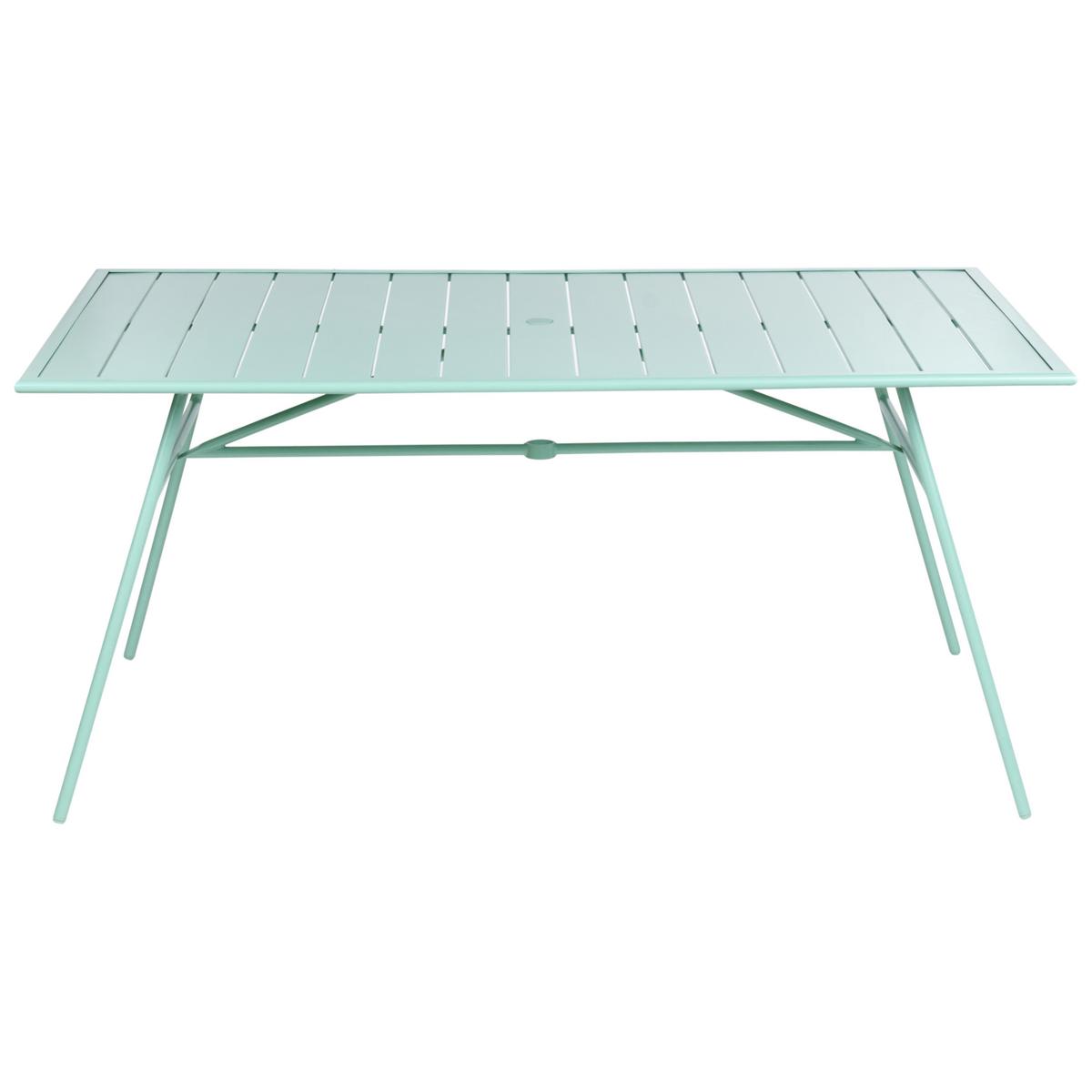 GARTENMÖBEL-SET 6-Sitzer Mintgrün Metall Terenzo - Mintgrün, Metall - Beliani