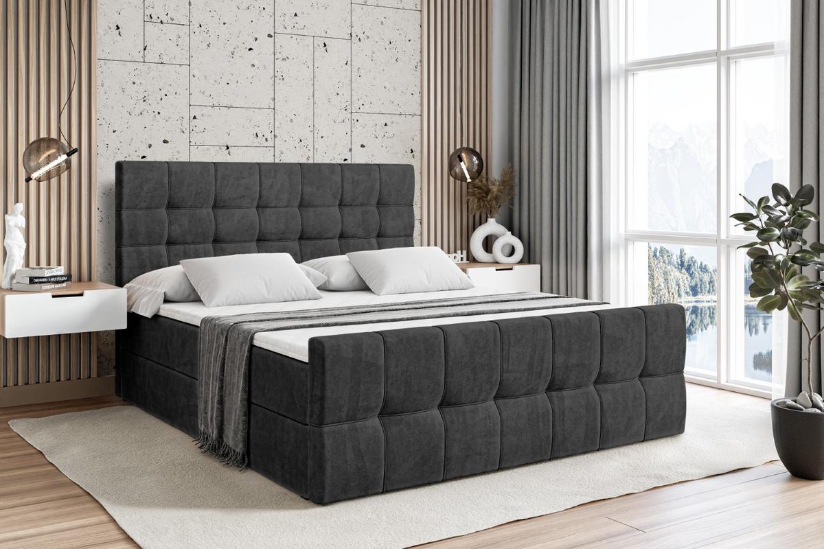 BOXBETT BERO-Z - 200 x 200 - H4 - Schwarz - Schwarz, Holzwerkstoff (200/200cm) - ALTDECOR