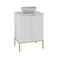WASCHTISCH 60.6cm Daria Weiß - Weiß, Holzwerkstoff (60.6/84.2/45.8cm) - Petits-meubles
