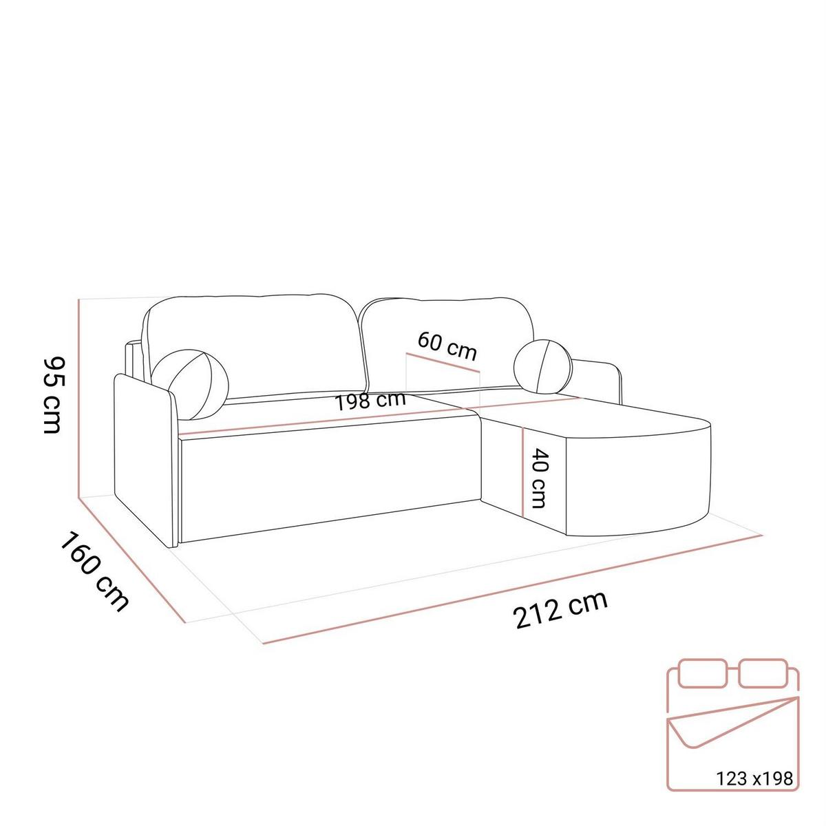 ECKSOFA BLISS mit Schlaffunktion und Bettkasten Harmony 90 - Grau, Textil (212/160cm) - Lookway