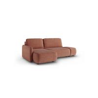 ECKSOFA Luka Mit Schlaffunktion - Rotbraun, Holzwerkstoff/Textil (229/148cm) - Fun Möbel