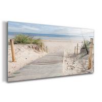 GLASBILD 100x50 cm Meer - Schwarz, Glas (100/50cm) - TULUP