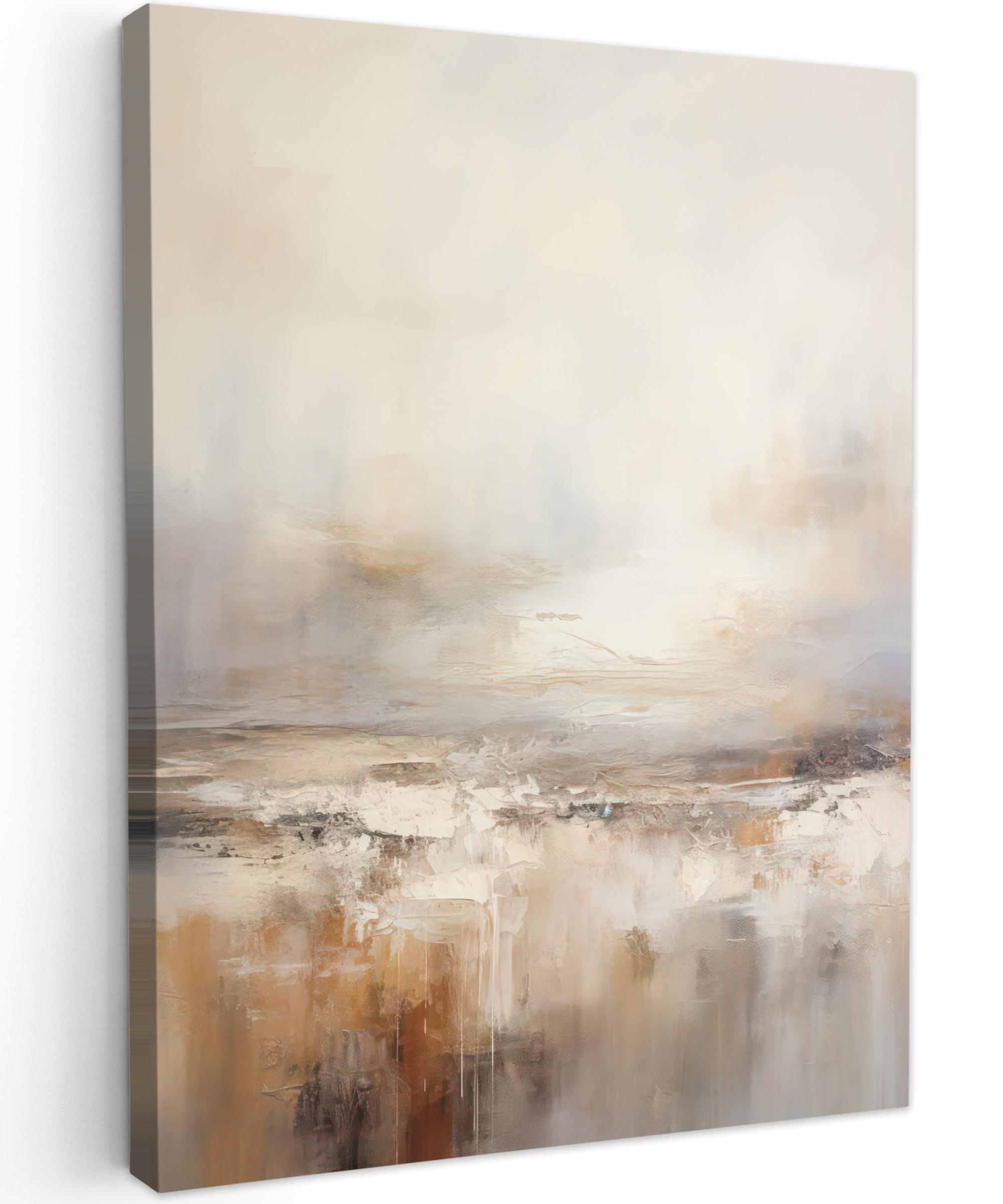 LEINWANDBILD Kunst - Industriell - Grau - Braun - Abstrakt Room Decor 30x40 cm - Sandfarben, Textil (30/40cm) - MuchoWow