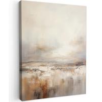 LEINWANDBILD Kunst - Industriell - Grau - Braun - Abstrakt Room Decor 30x40 cm - Sandfarben, Textil (30/40cm) - MuchoWow