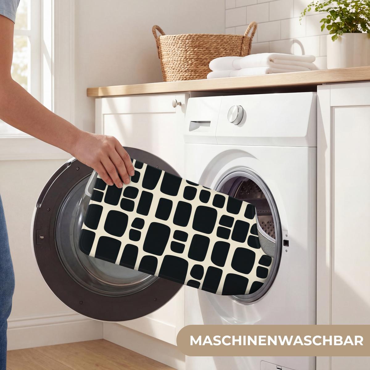 WC-VORLEGER Modern - Bio - Schwarz Toilettenvorleger 55x60 cm - Anthrazit, Textil (55/1cm) - OnlyWow