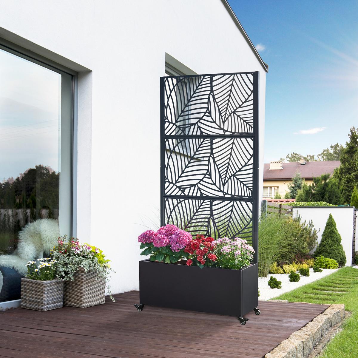 TRENNWAND Surnskoki - Schwarz, Metall (82/190cm) - casa.pro