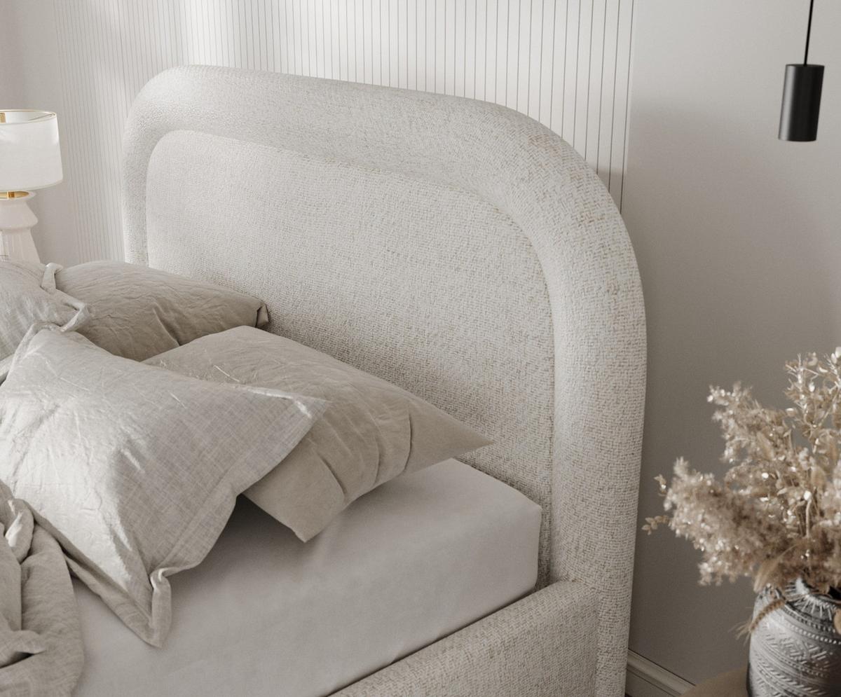 POLSTERBETT Zoya 120/200 cm Creme im Neve Stoff - Creme/Naturfarben, Holz/Holzwerkstoff (120/200cm) - AltaBeds