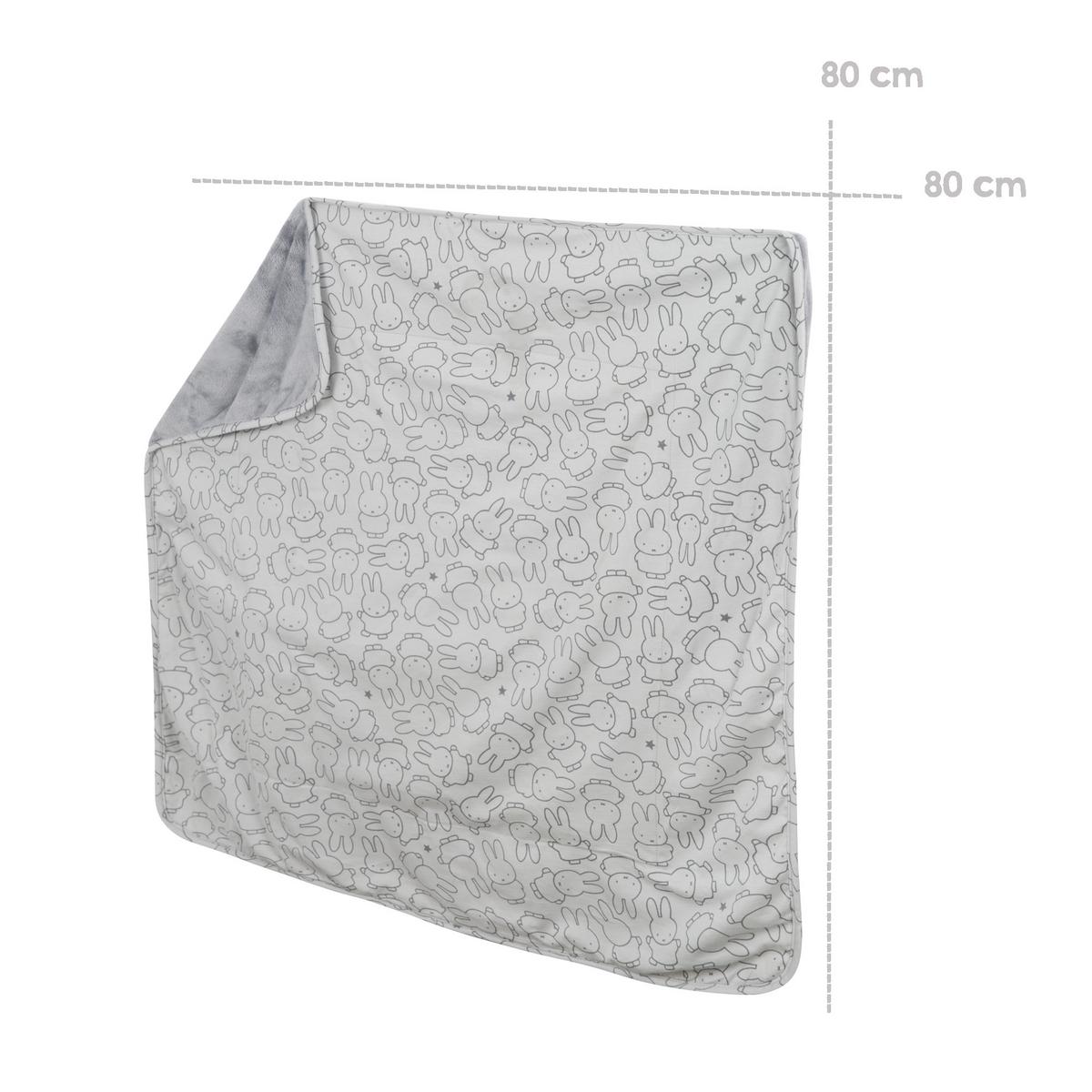 BABYDECKE 80 x 80 cm Miffy - Grau, Textil (80/80cm) - Roba