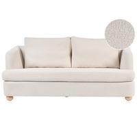 3-SITZER-SOFA Bouclé Cremeweiß Rattvik - Hellbraun, Textil (198/86/82cm) - Beliani