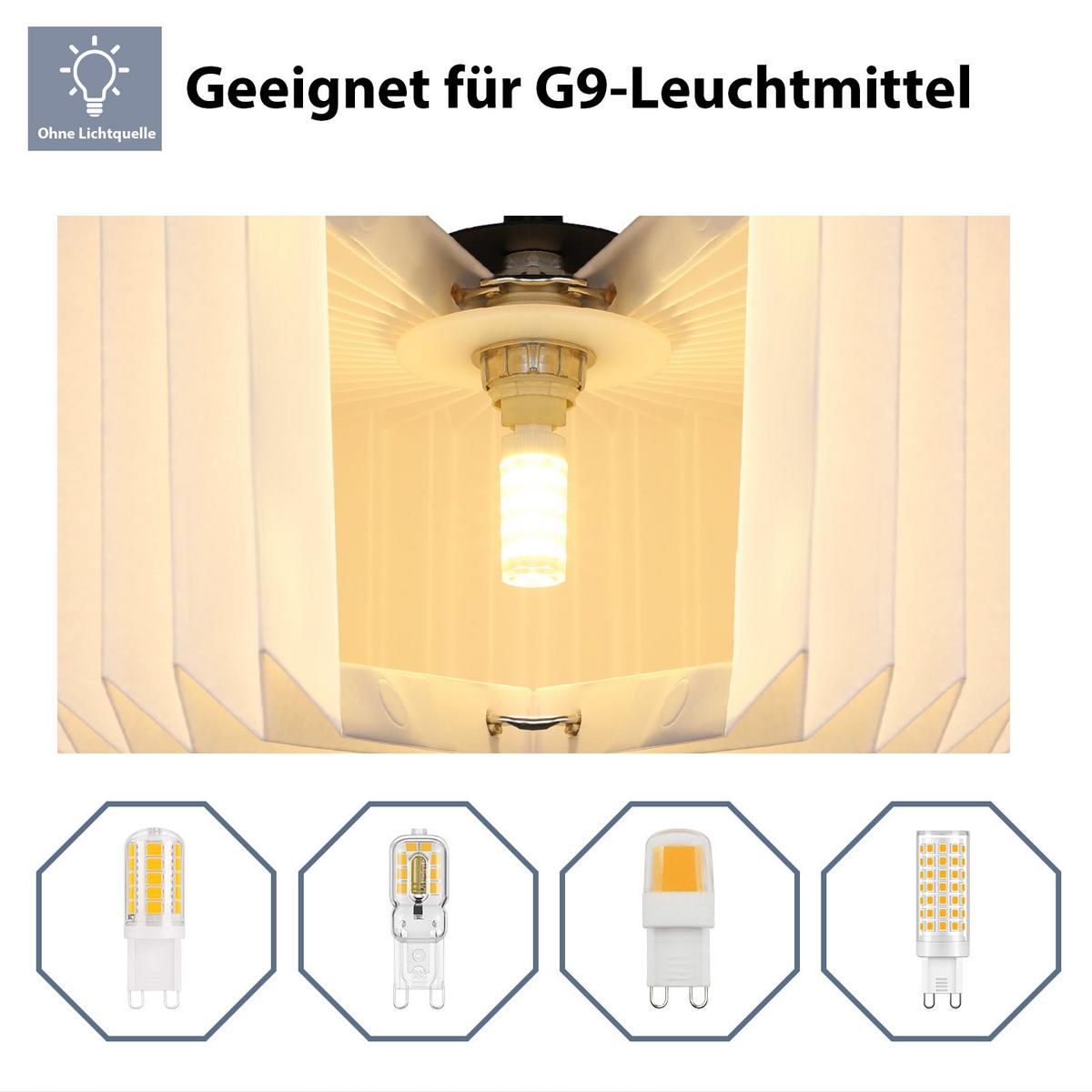 HÄNGELEUCHTE Glühbert 23/153/23 cm - Weiß, Papier (23/23/153cm) - ZMH