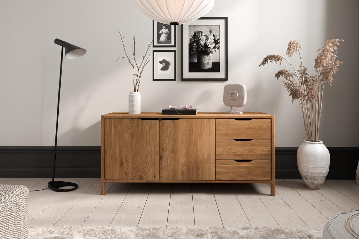 KOMMODE PAUL Wildeiche - Wildeiche, Holz (140/64/50cm) - byoak