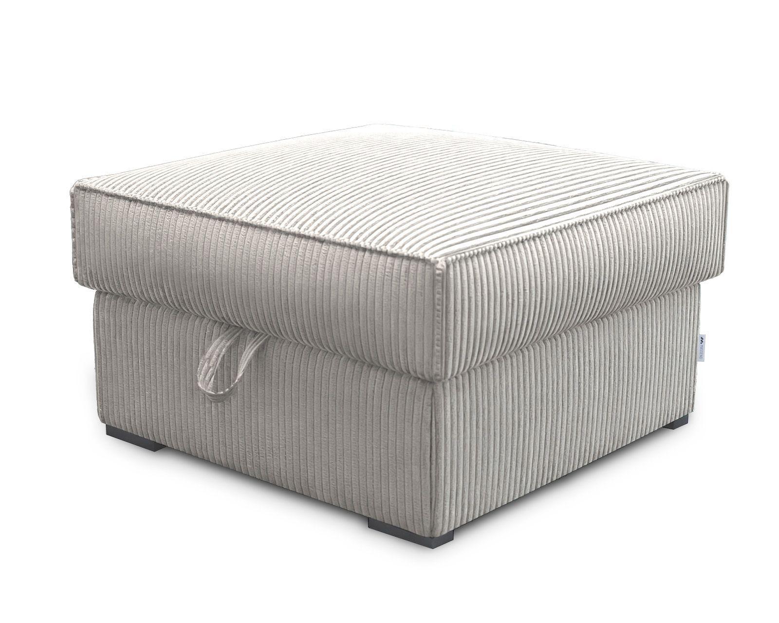 POUF FERA Creme 65x65 cm - Creme, Textil (65/38/65cm) - MASSENO
