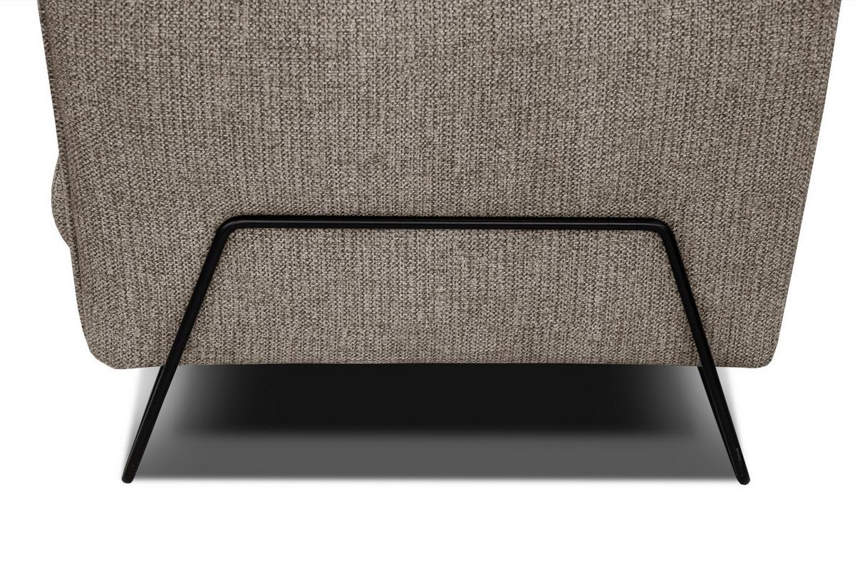 ECKSOFA HOSTEN 4-Sitzer, taupe - Taupe/Schwarz, Holzwerkstoff/Textil (158/269cm) - Wozimo