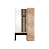 GARDEROBE-SET Ancerta - Schwarz/Eiche Artisan, Holzwerkstoff/Kunststoff (115/190/41cm) - MIRJAN24