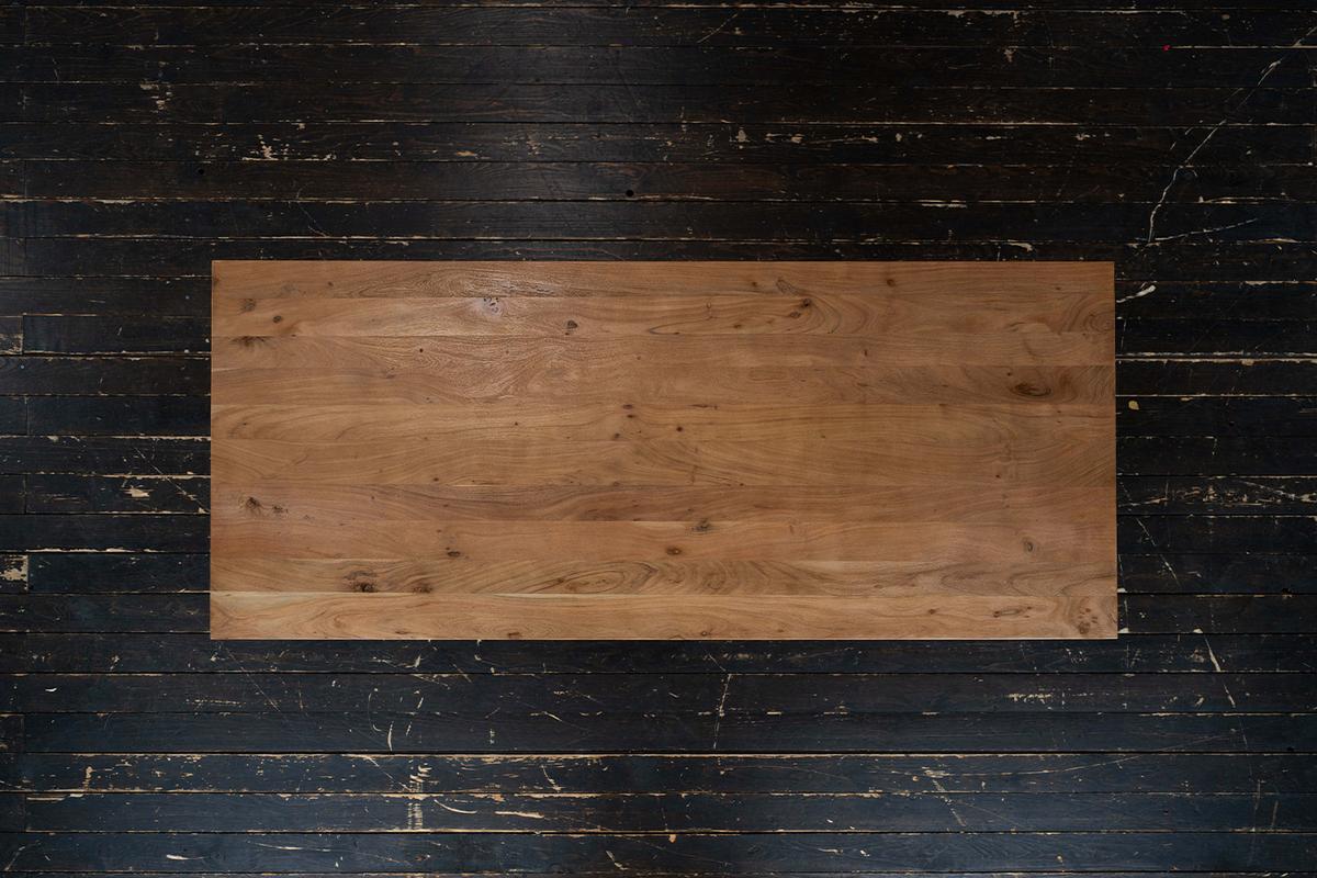 ESSTISCH MIT GERADER KANTE PALO Braun Akazie - Schwarz/Braun, Holz/Metall (100/220/78cm) - KAWOLA