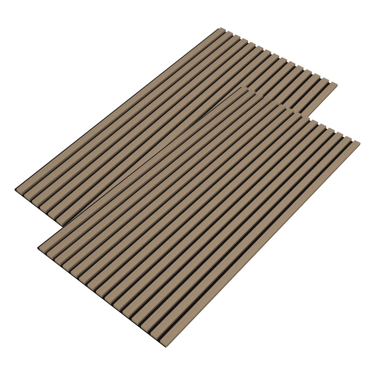 AKUSTIK WANDPANEEL-SET Vang 2-TLG. - Walnussfarben, Holzwerkstoff/Kunststoff (60/120/2.1cm) - NEU.HOLZ