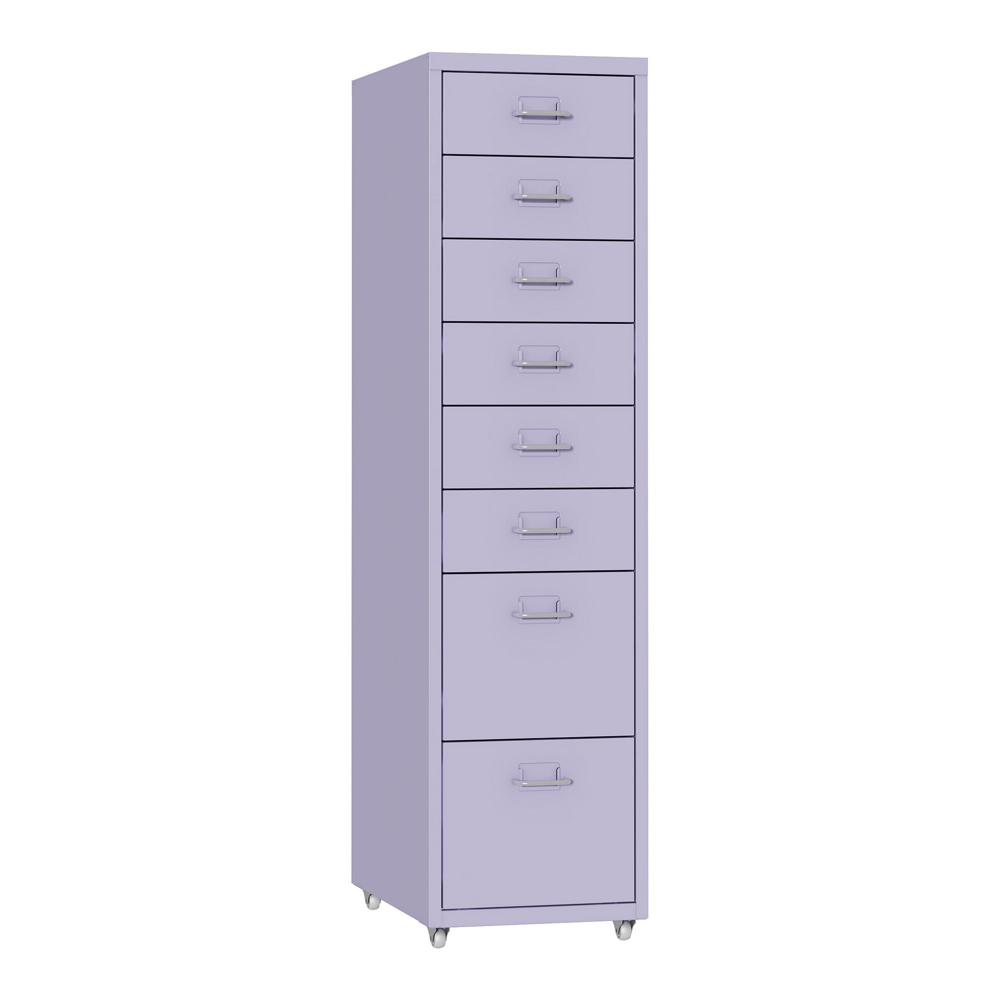 ROLLCONTAINER Kökar - Lila, Metall (28/109/41cm) - [en.casa]