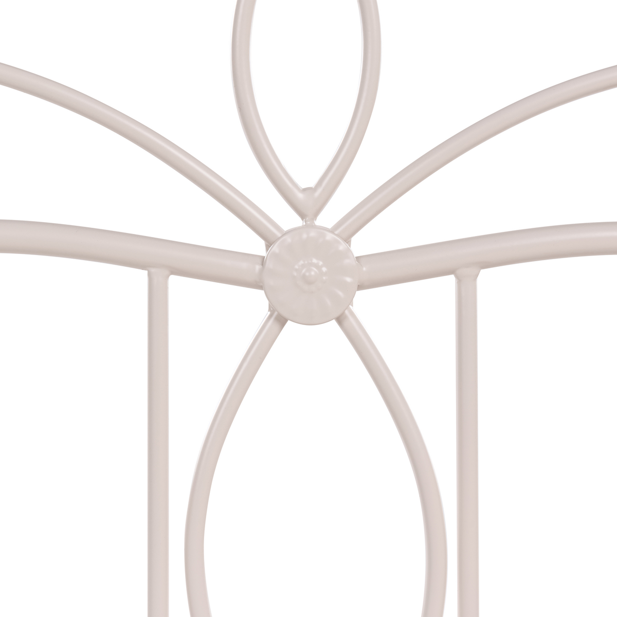 BETT mit Lattenrost 140/200 Stahl Hellbeige Antlia - Beige, Metall (140/200cm) - Beliani