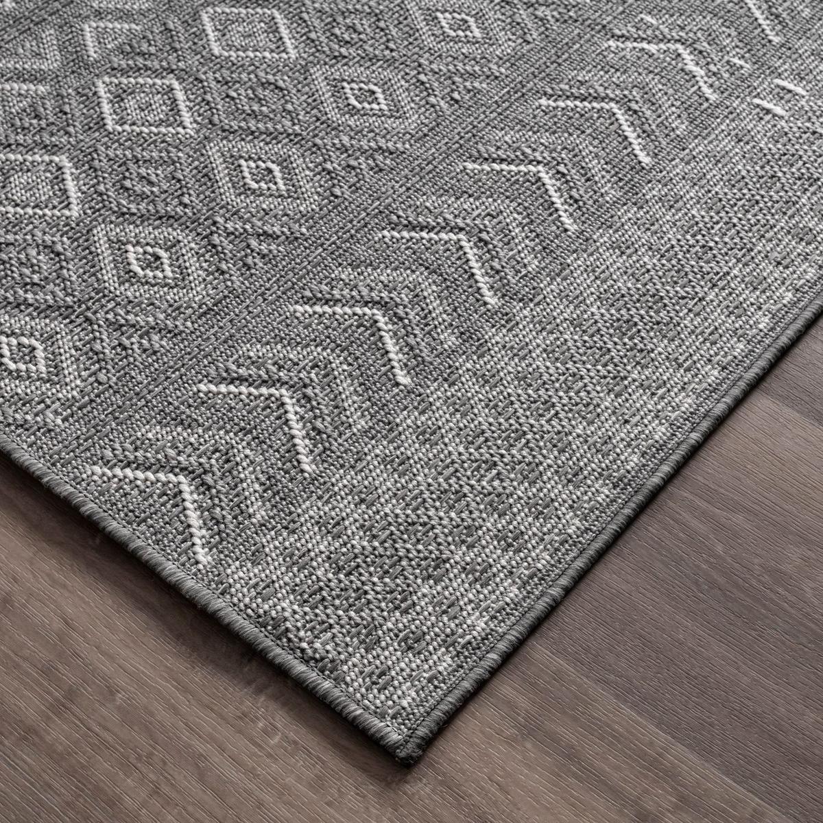 OUTDOORTEPPICH Grau-Dunkelgrau 80 x 250 cm - Dunkelgrau, Kunststoff (80/250cm) - TT Home