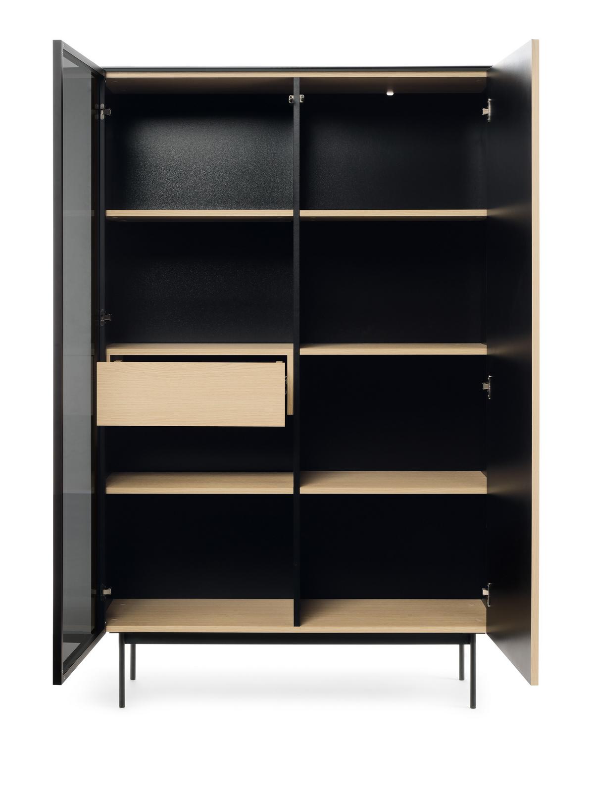 VITRINE VELLUTO 146,6 / 107,1 cm in Eichefarben - Eichefarben/Naturfarben, Holzwerkstoff (107.1/146.6/39cm) - MASSENO