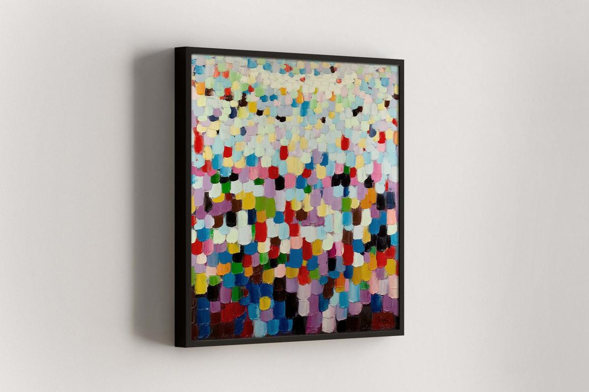ÖLGEMÄLDE 80/80 cm - Multicolor, Holz/Textil (80/80cm) - KUNSTLOFT