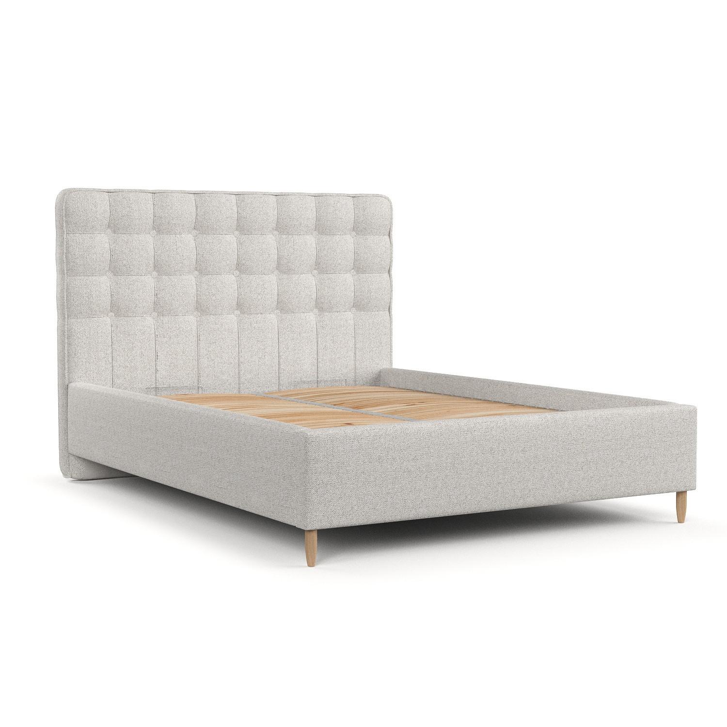 POLSTERBETT Paloma 120/200 cm Hellbeige im Riva Stoff - Beige/Naturfarben, Holz/Holzwerkstoff (120/200cm) - AltaBeds