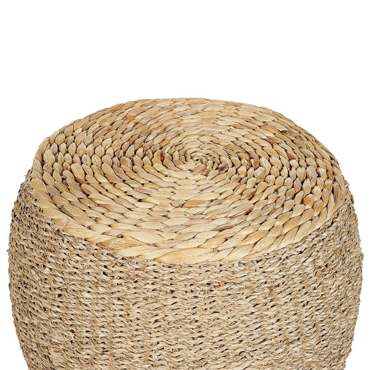 POUF Seegras Beige Haiphong - Beige, Holz (40/30/40cm) - Beliani