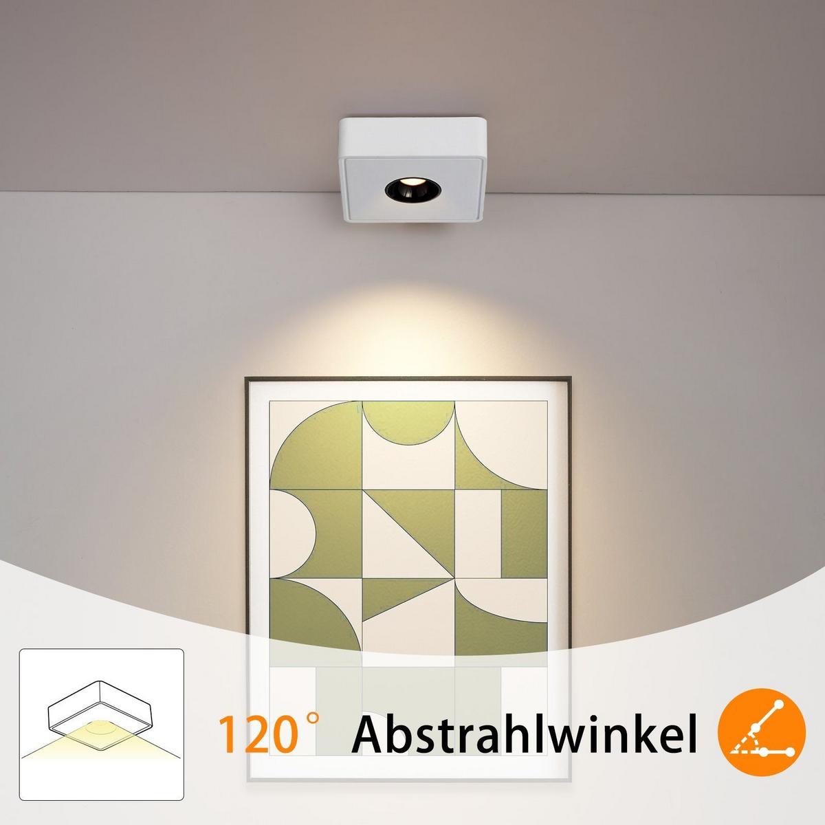 LED-DECKENSTRAHLER Estes 1-flammig 132/132/55cm - Weiß, Metall (132/132/55cm) - Nettlife
