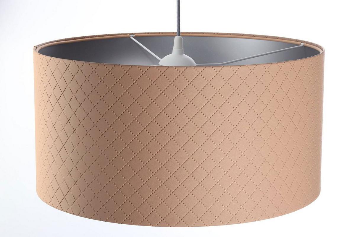HÄNGELEUCHTE Silber 50/25 cm - Beige/Silberfarben, Kunststoff (50/0.8/25cm) - ONZENO