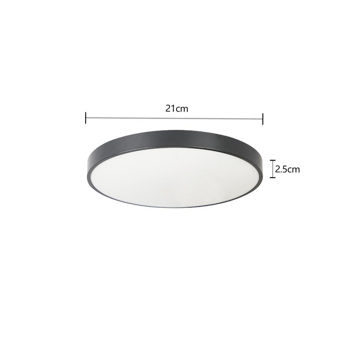 LED-DECKENLEUCHTE Thaddeus 21/21/3 cm - Schwarz, Kunststoff (21/21/3cm) - Nettlife