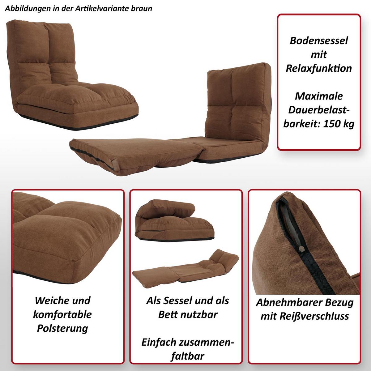 BODENSESSEL Braun - Braun, Textil (54/58/63cm) - MCW