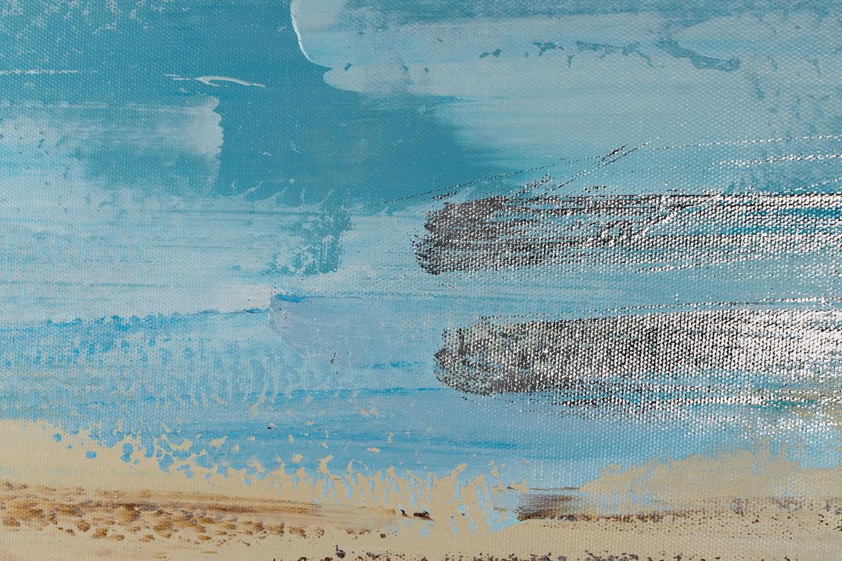 ÖLGEMÄLDE 140/70 cm - Blau/Grau, Holz/Textil (140/70cm) - KUNSTLOFT
