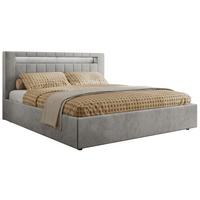 POLSTERBETT GOLD 5 CLASSIC 180/200 - Hellgrau Velvet - Multipocket-Matratze - Hellgrau, Textil (180/200cm) - MKS