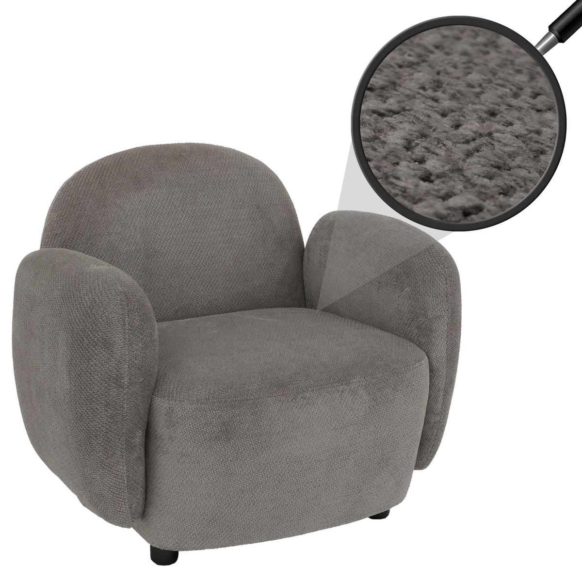SESSEL Hellgrau - Hellgrau, Textil (86/77/56cm) - MCW