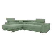 ECKSOFA Torezio Cord, Seite: Links - Grün, Holz/Textil (274/203cm) - MIRJAN24