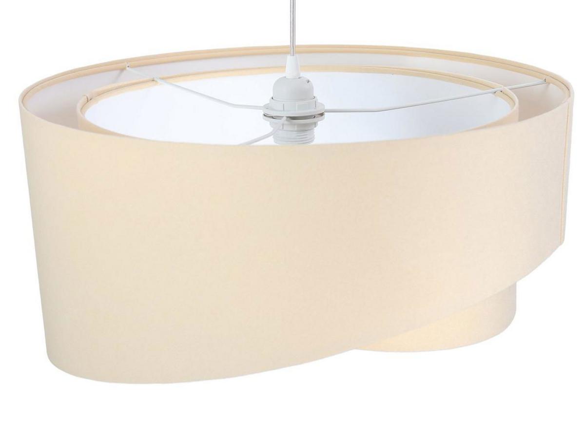 HÄNGELEUCHTE Weiß 50/23 cm - Beige/Weiß, Kunststoff (50/1.3/23cm) - ONZENO
