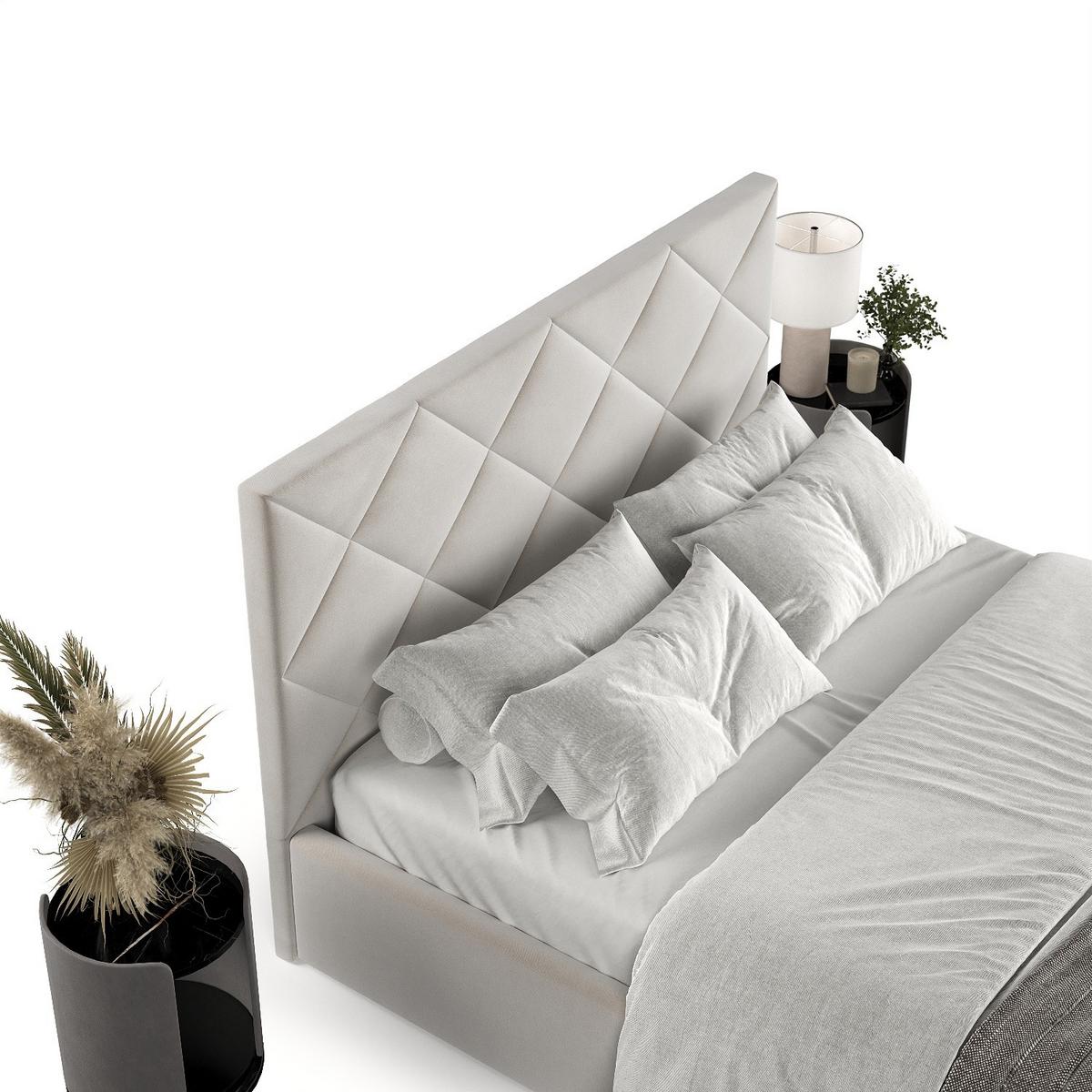 POLSTERBETT Torno 160/200 cm Hellbeige im Paros Stoff - Beige/Schwarz, Holz/Holzwerkstoff (160/200cm) - AltaBeds