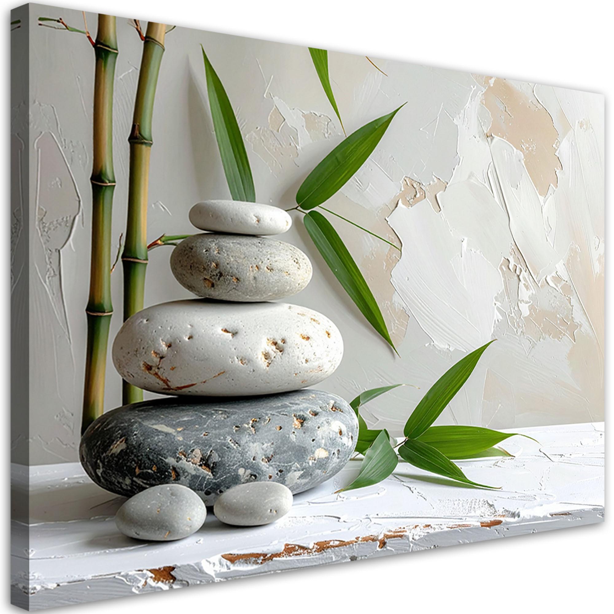 LEINWANDBILD Zen und Orientalisch 45x30cm - Weiß, Textil (45/30cm) - Feeby