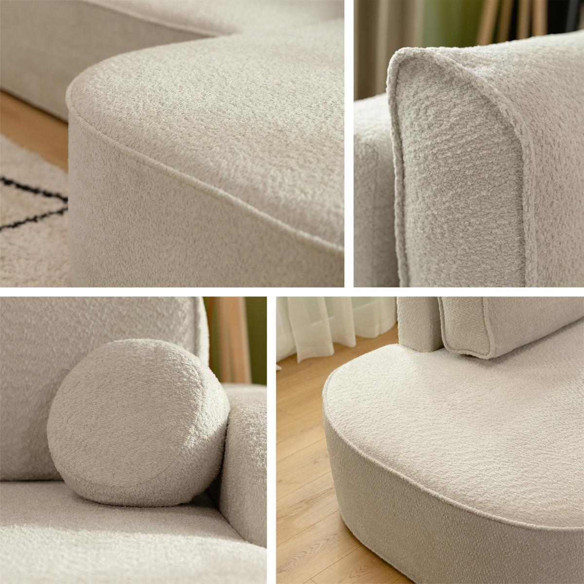 ECKSOFA Koro, Seite: Links - Hellbraun/Schwarz, Holz/Kunststoff (256/177cm) - MIRJAN24